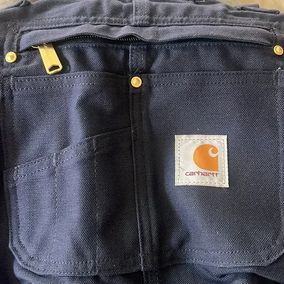 Carhartt Men’s bib overall navy 42x30 new - Picture 8 of 11
